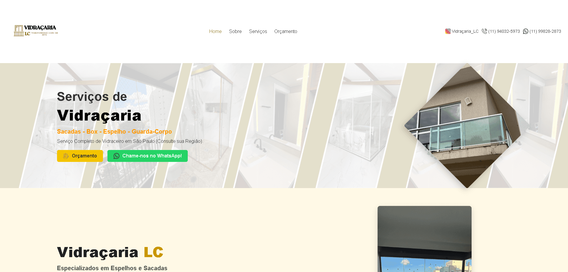 Capa do projeto Vidracaria